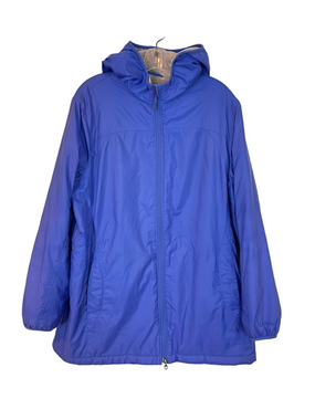 L.L. Bean Royal Blue Fleece Lined Hooded Warm-Up Jacket XL Three-Season